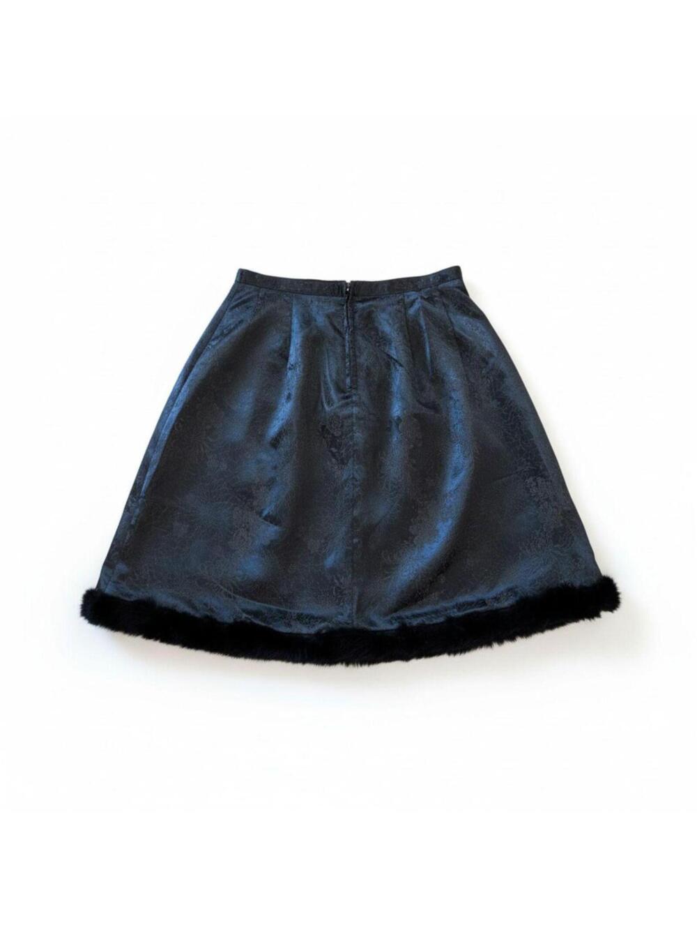 Unbranded black skirt with fur bottom